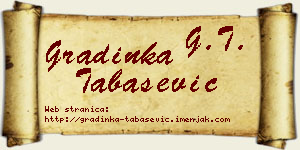 Gradinka Tabašević vizit kartica
